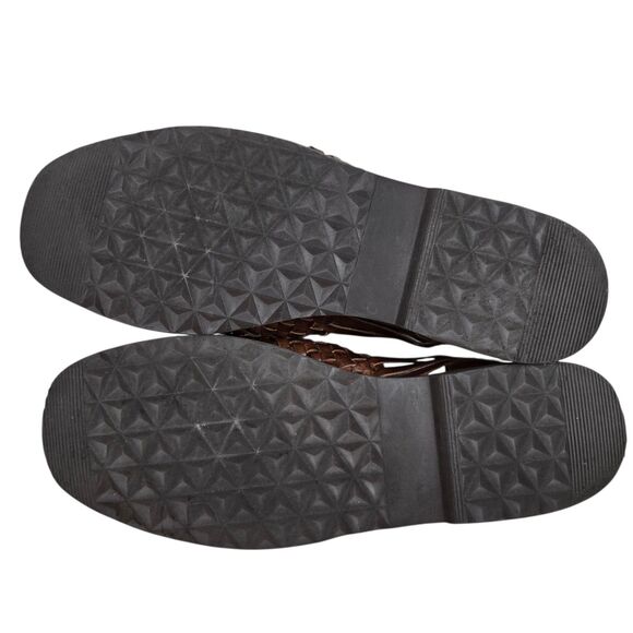 Sunsteps Fisherman Huarache Sandals Men's Sz 10 Brown Hand Woven Weave - Picture 11 of 11